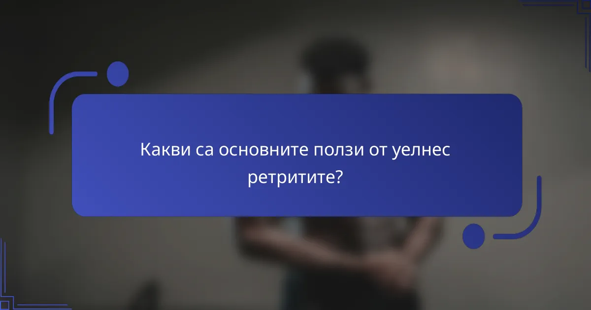Какви са основните ползи от уелнес ретритите?
