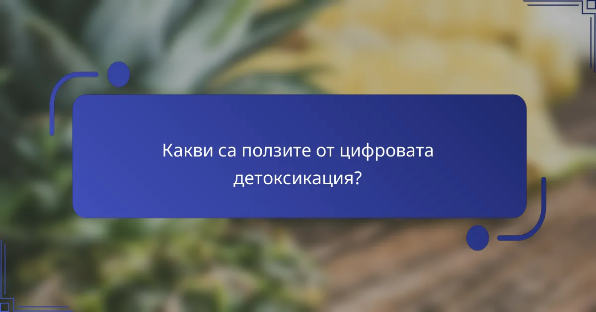 Какви са ползите от цифровата детоксикация?